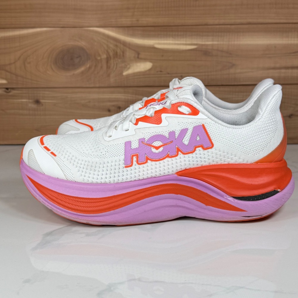 Hoka One One Skyward X Womens Size US 7.5B Frost/Lupine Lace Up Running Shoes - Picture 3 of 16